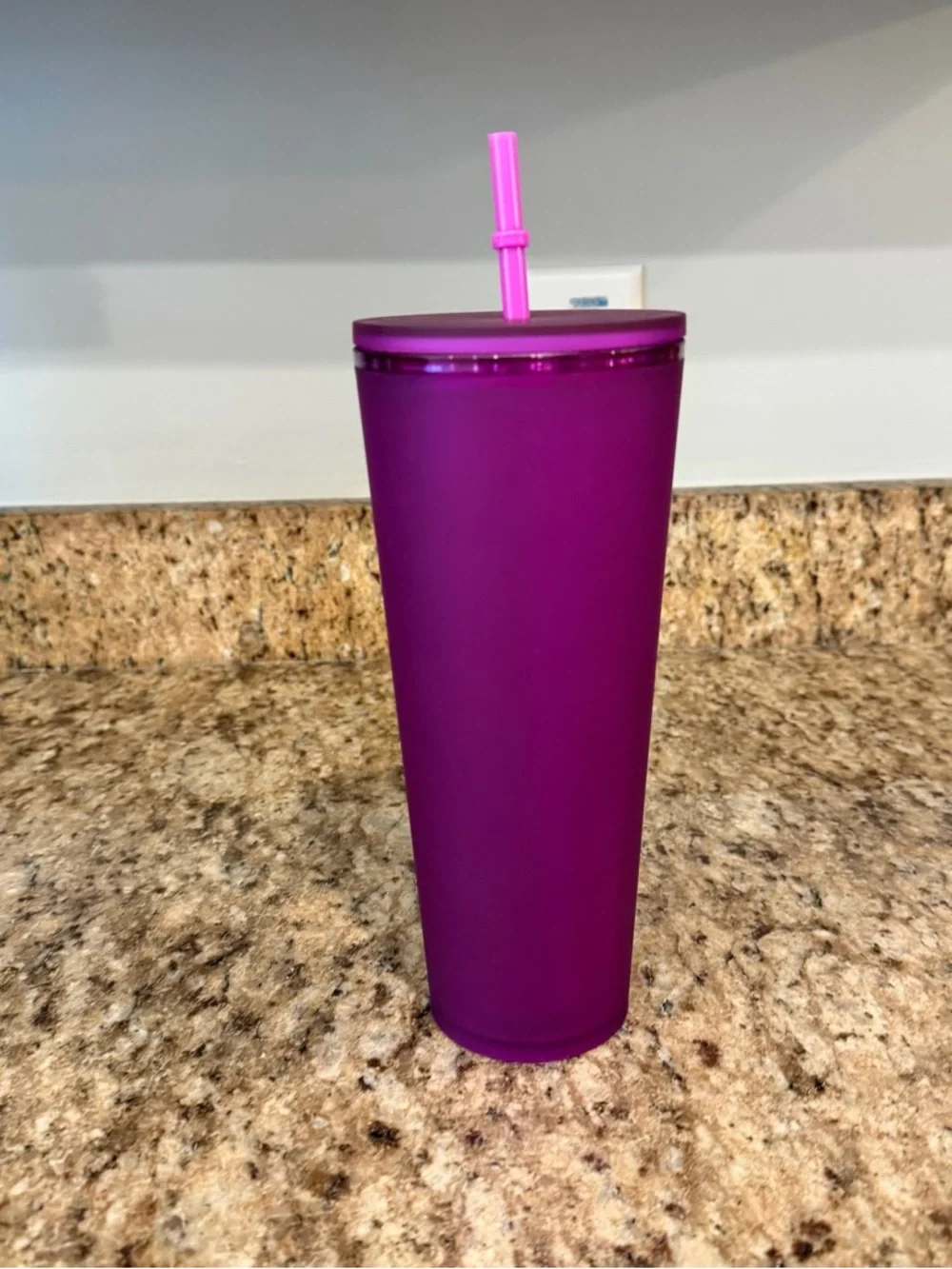 Starbucks Venti Purple Soft Touch Cold Cup Tumbler 2022